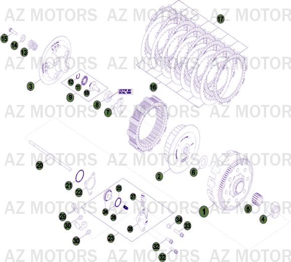 EMBRAYAGE Du No SERIE 300378 a 300396 pour RR-4T-520-11