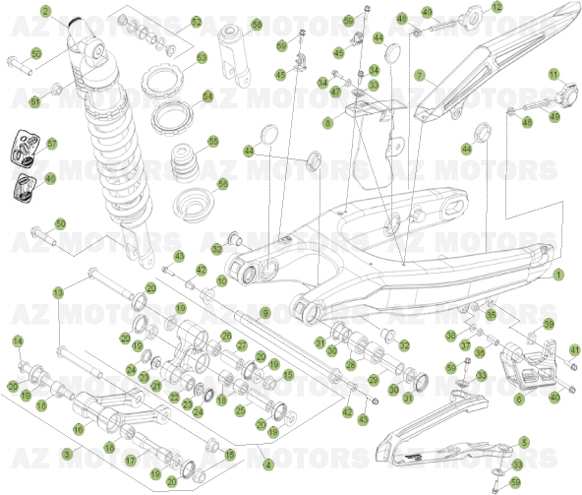 Fourche Arriere   Suspension Arriere BETA Pièces Beta RR 4T 520 Enduro - 2011