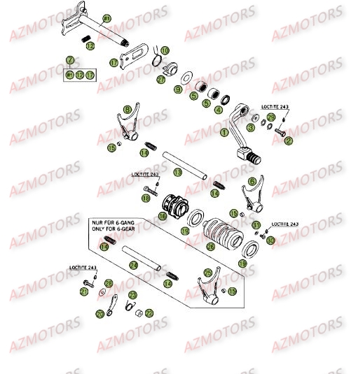 COMMANDE_BOITE_A_VITESSES BETA Pièces BETA RR 4T 525 - [2006]