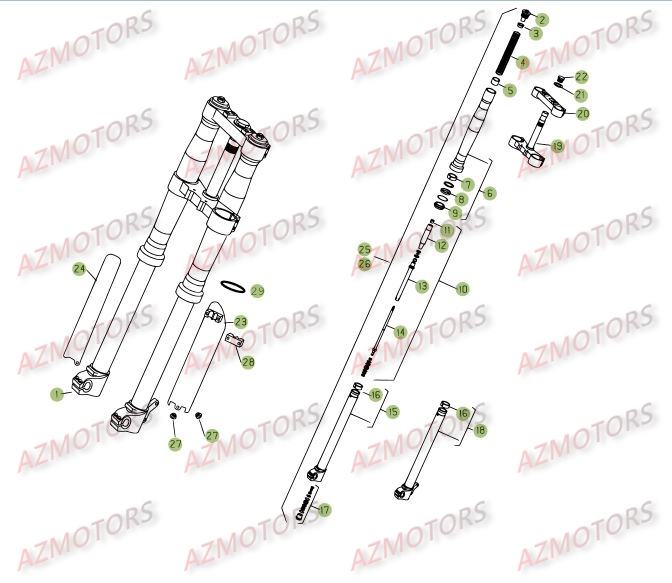 Fourche BETA Pièces BETA RR 4T 525 - [2006-2005]