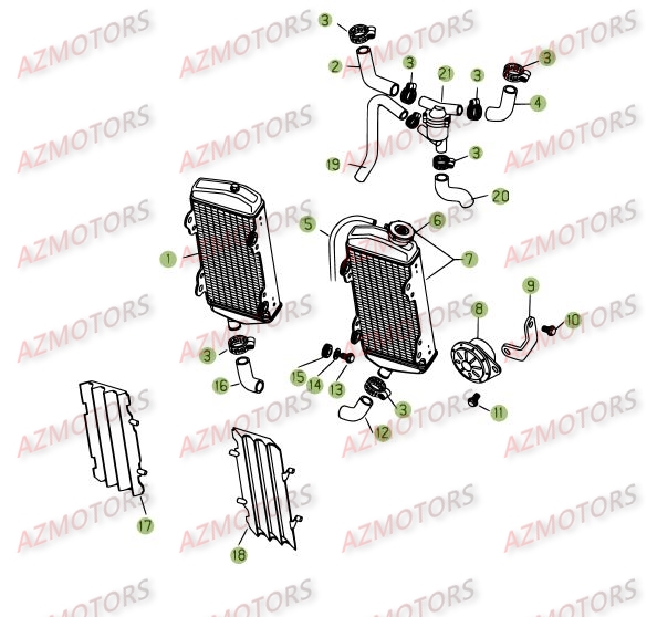 Installation De Refroidissement BETA Pièces BETA RR 4T 525 - [2006-2005]