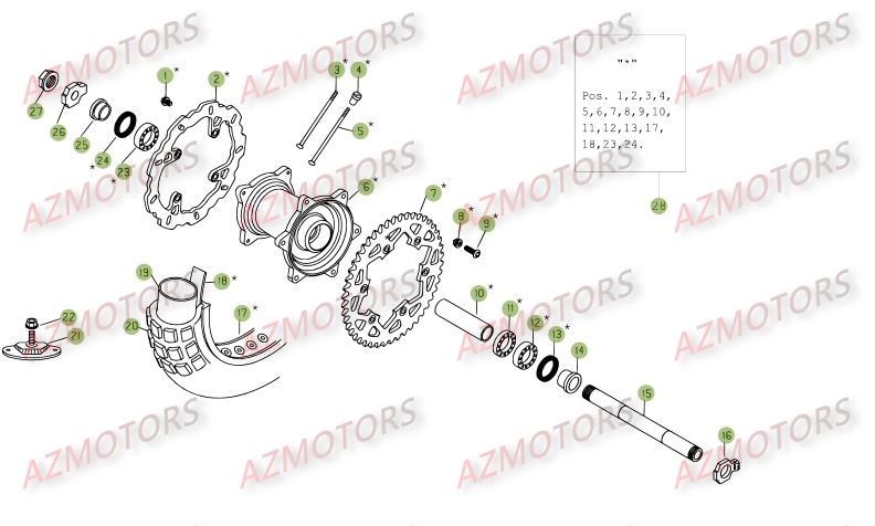 Roue Arriere BETA Pièces BETA RR 4T 525 - [2006-2005]