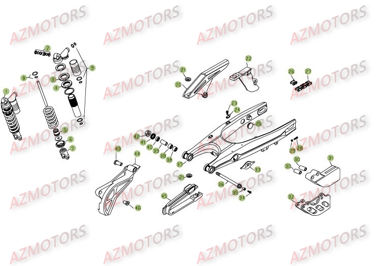 Suspension Arriere BETA Pièces BETA RR 4T 525 - [2006-2005]