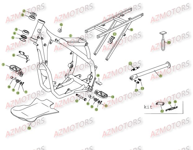 Accessoires Du Chassis BETA Pièces Beta RR 4T 525 Enduro - 2009