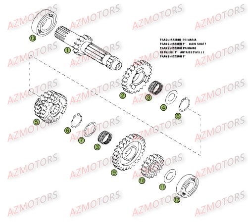 BOITE DE VITESSES PRIMAIRE BETA RR 4T 525 09