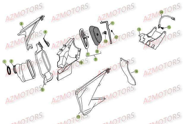 FILTRE AIR BETA pour BOITIER DU FILTRE de RR-4T-525-09