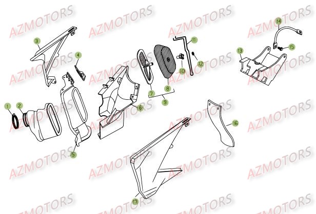 BOITIER DU FILTRE pour RR-4T-525-09