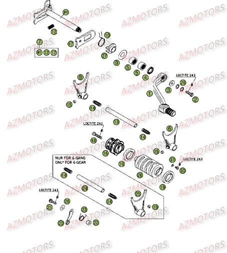 Commande Boite A Vitesses BETA Pièces Beta RR 4T 525 Enduro - 2009