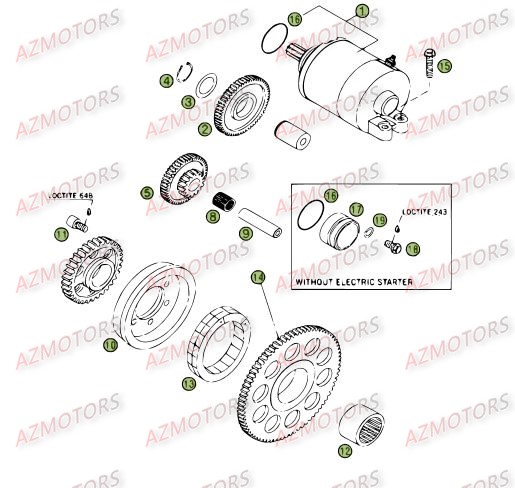 Demarrage Electrique BETA Pièces Beta RR 4T 525 Enduro - 2009