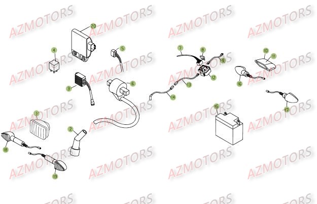 Installation Electrique BETA Pièces Beta RR 4T 525 Enduro - 2009