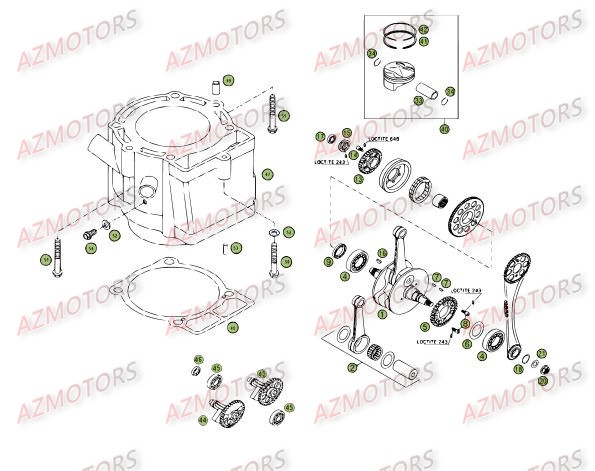 VILEBREQUIN-PISTON-CONTRE ARBRE BETA Pièces BETA RR 4T 525 - [2009]