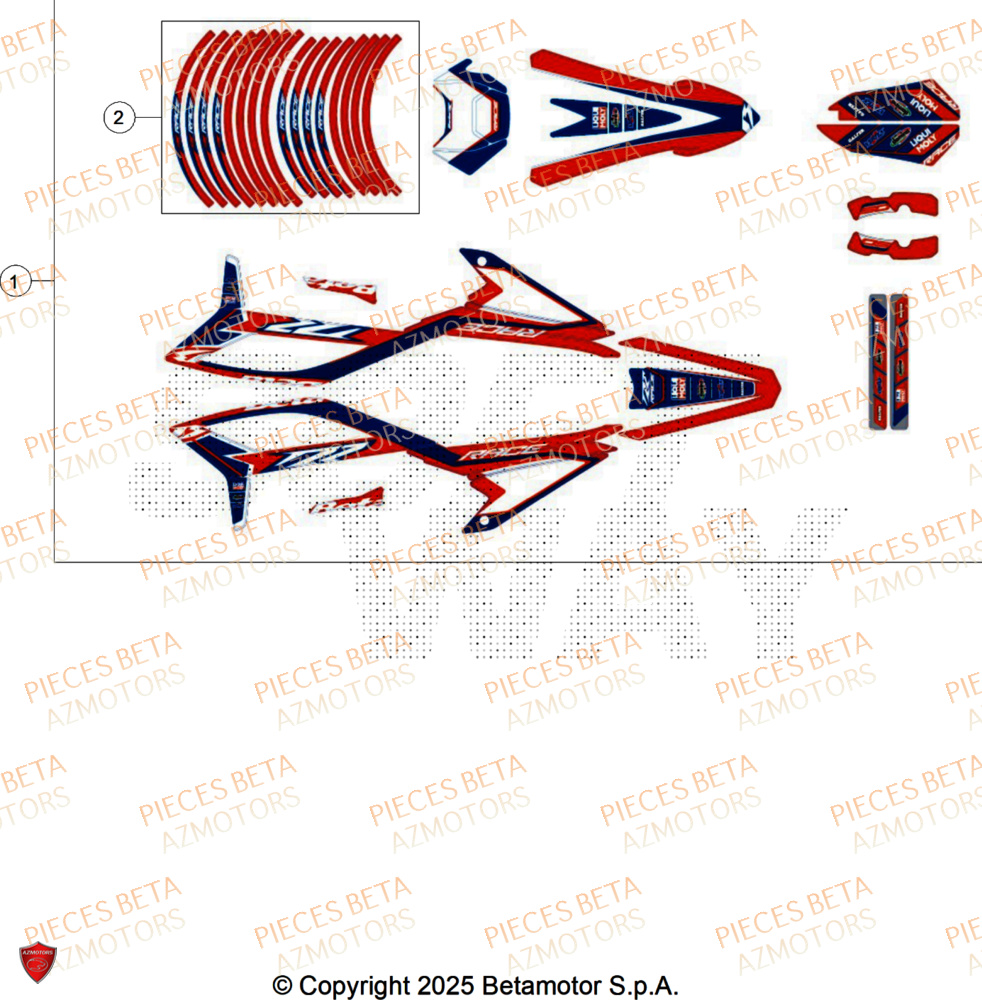 Decors BETA Pièces Beta RR 50 RACE - 2025