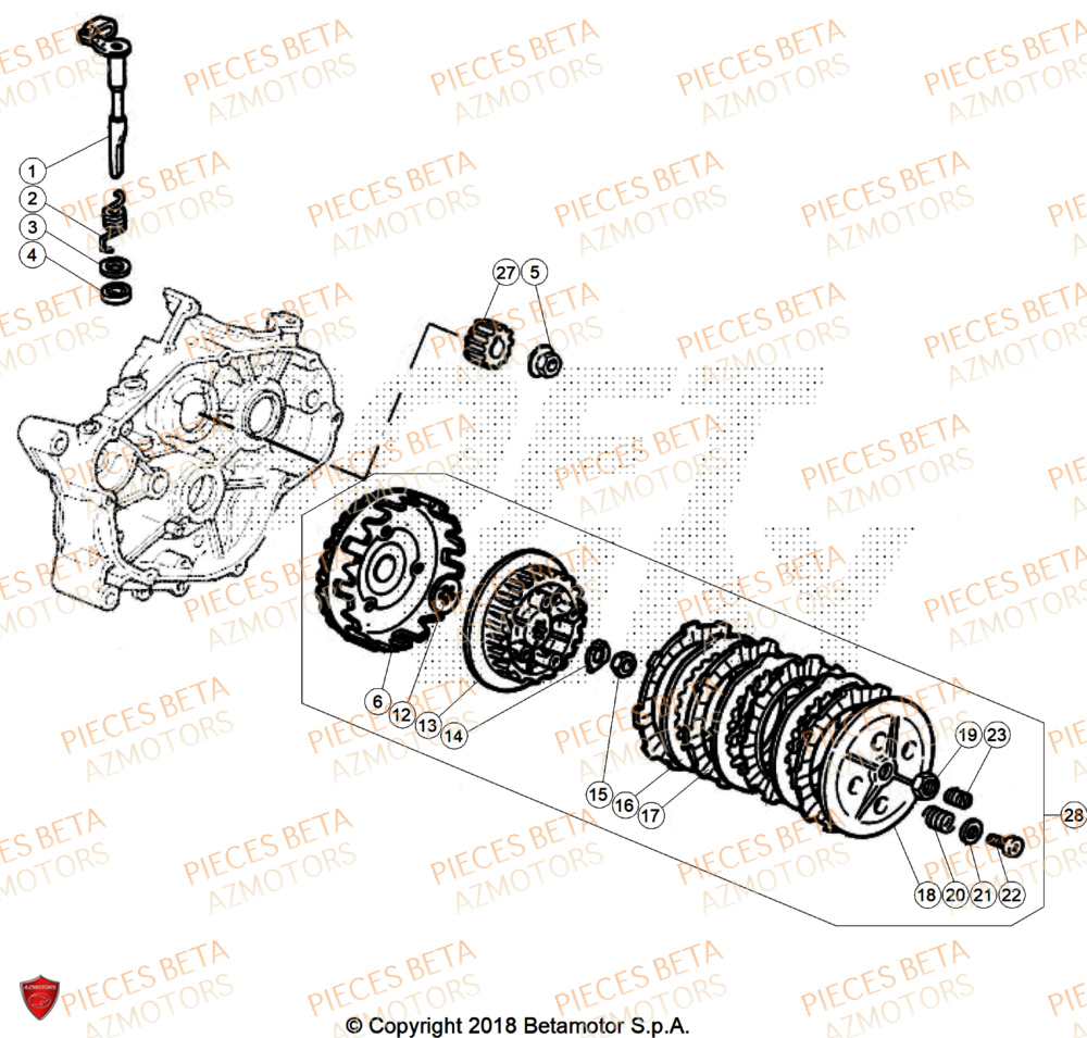 Embrayage BETA Pièces Beta RR 50 RACE - 2025