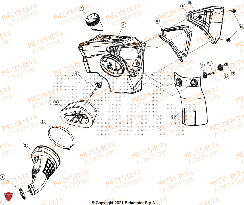 Filtre A Air BETA Pièces Beta RR 50 RACE - 2025