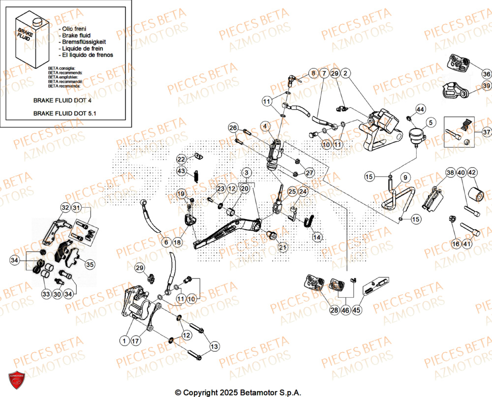 Freins BETA Pièces Beta RR 50 RACE - 2025