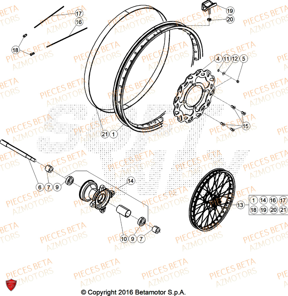 Roue Avant BETA Pièces Beta RR 50 RACE - 2025