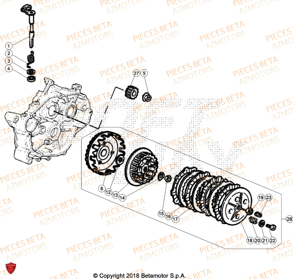 Embrayage BETA Pièces Beta RR 50 RACE - 2026