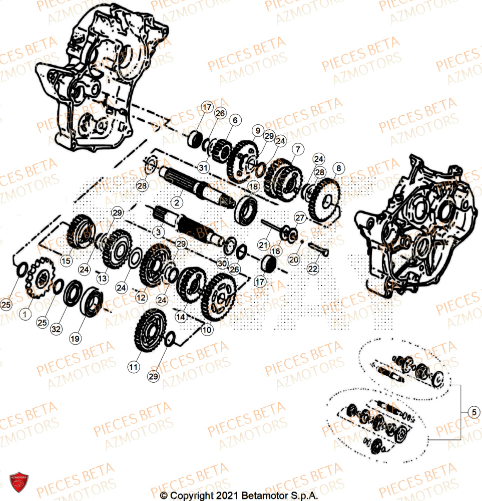 Transmission BETA Pièces Beta RR 50 RACE - 2026