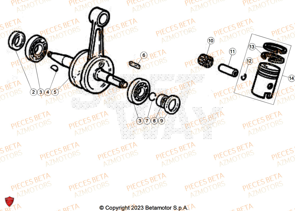 Vilebrequin BETA Pièces Beta RR 50 RACE - 2026