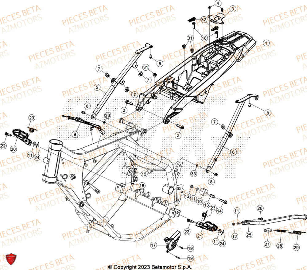 Accessoires Du Chassis BETA Pièces Beta RR 50 SPORT - 2025