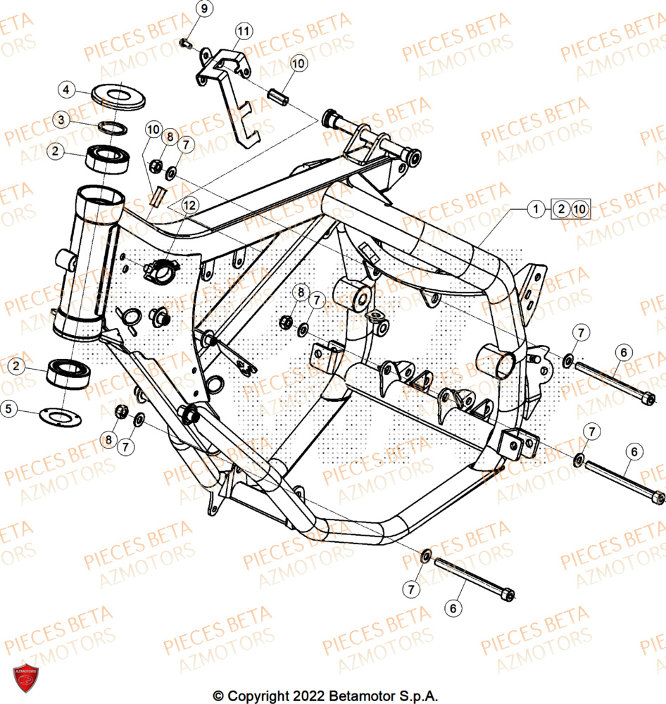 Chassis BETA Pièces Beta RR 50 SPORT - 2025