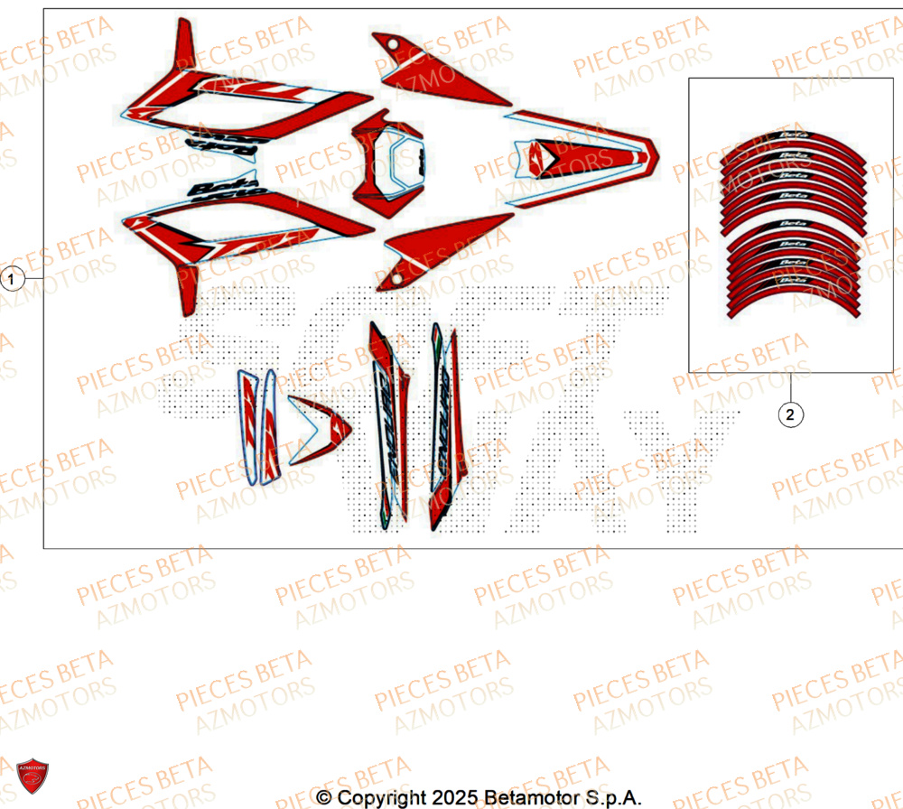 Decors BETA Pièces Beta RR 50 SPORT - 2025