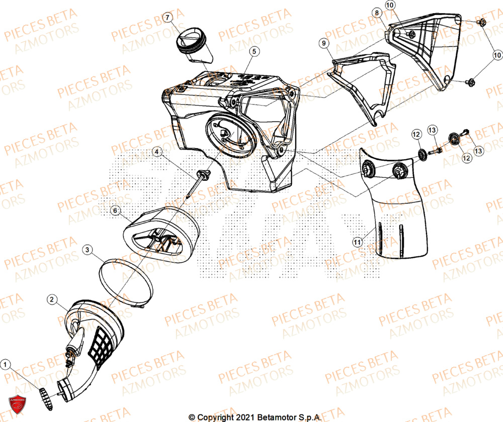 Filtre A Air BETA Pièces Beta RR 50 SPORT - 2025