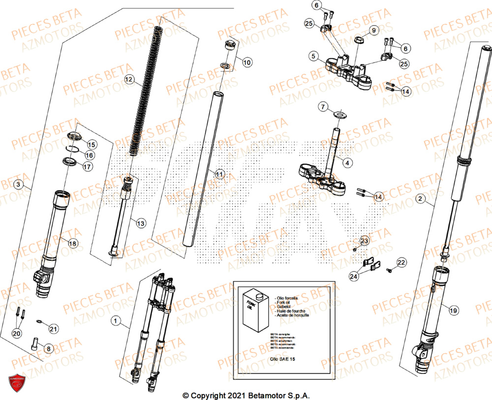 Fourche BETA Pièces Beta RR 50 SPORT - 2025