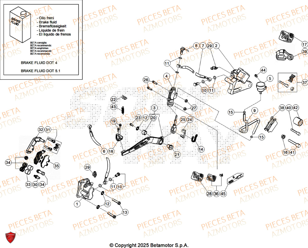 Freins BETA Pièces Beta RR 50 SPORT - 2025
