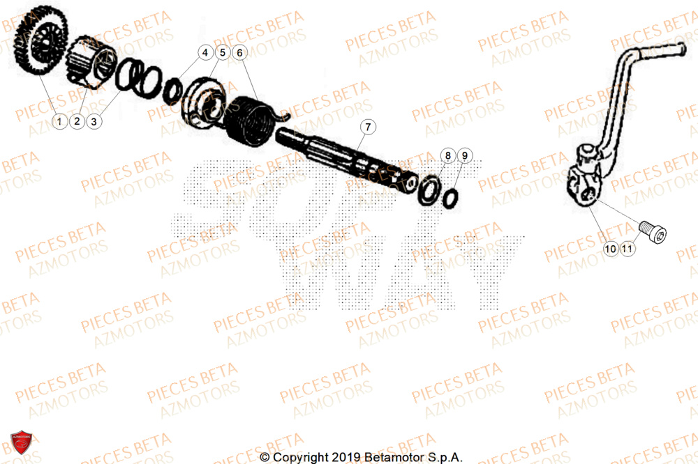 Kick Starter BETA Pièces Beta RR 50 SPORT - 2025