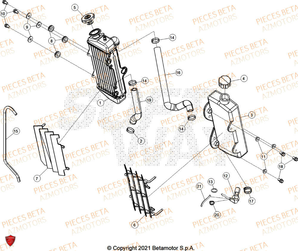 Radiateur BETA Pièces Beta RR 50 SPORT - 2025