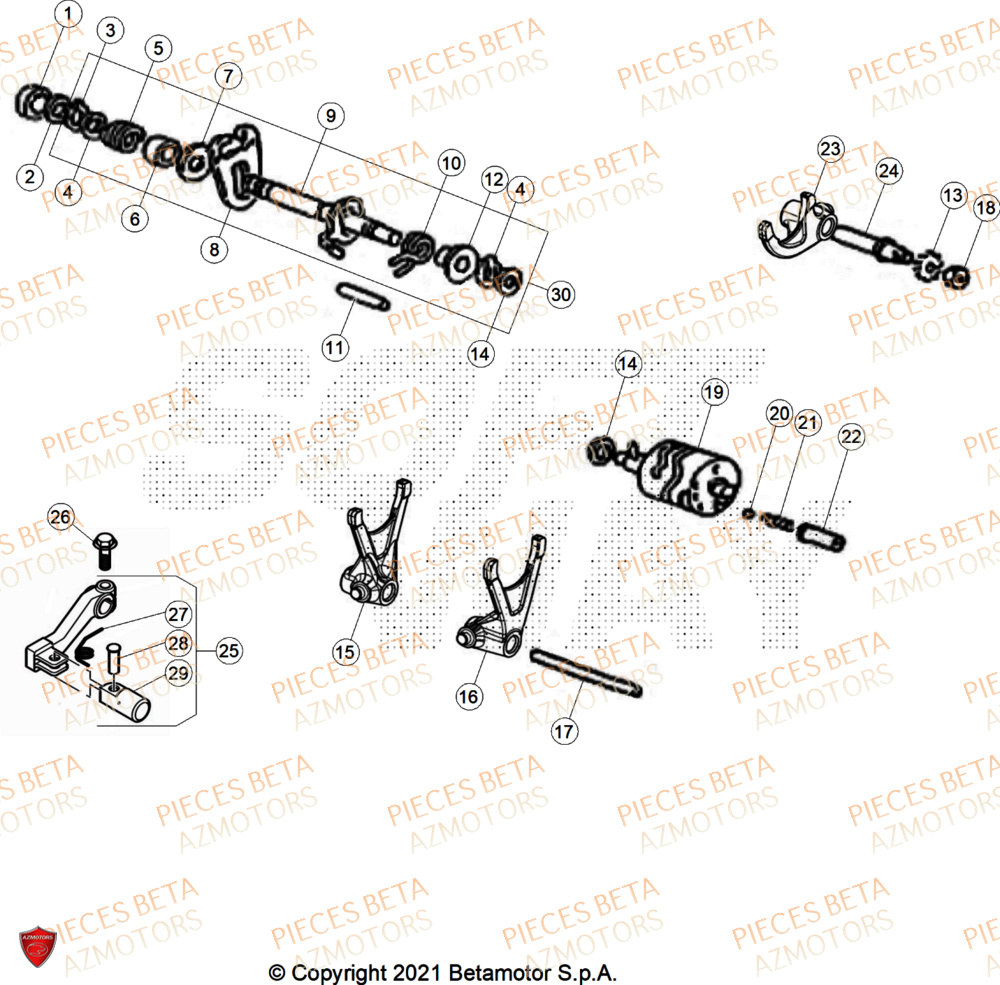 Selecteur De Vitesses BETA Pièces Beta RR 50 SPORT - 2025