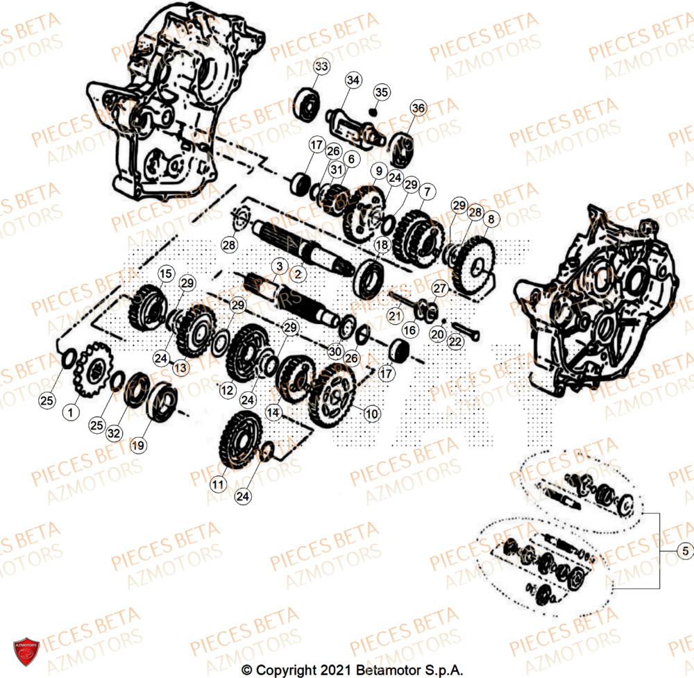 Transmission BETA Pièces Beta RR 50 SPORT - 2025