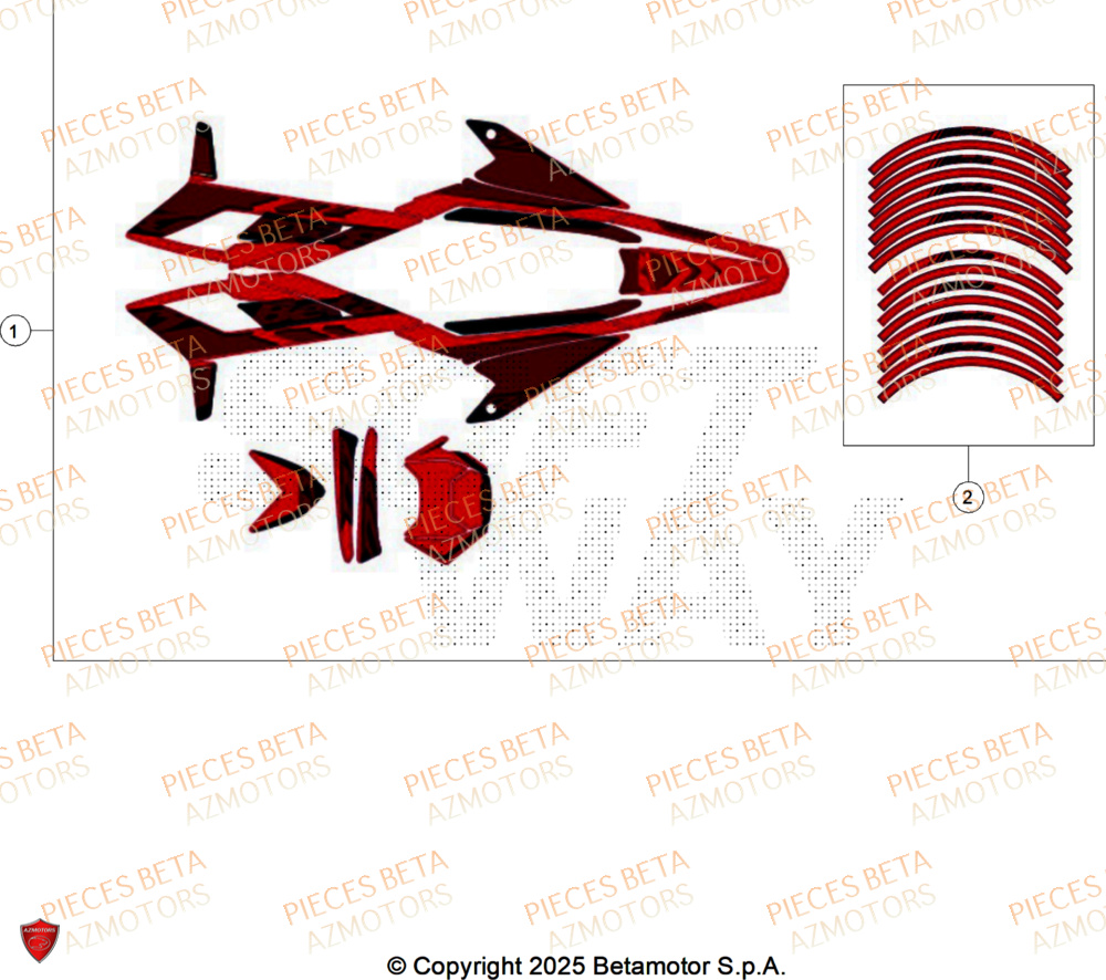 Decors BETA Pièces Beta RR 50 SPORT - 2026