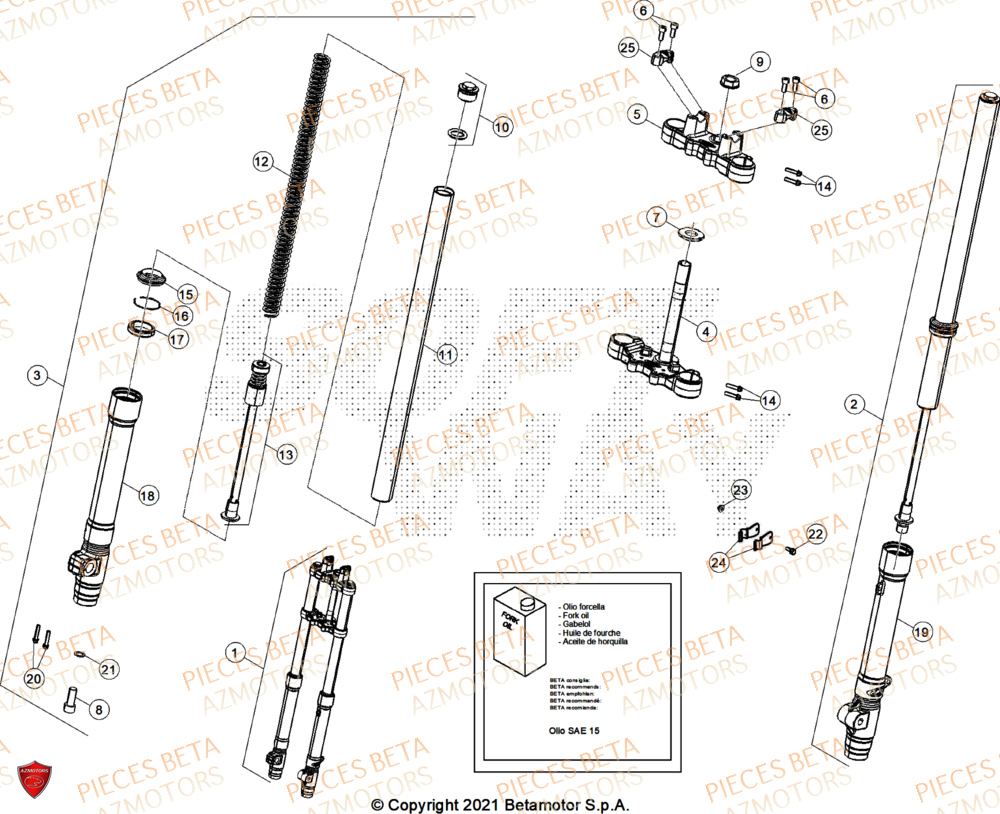 Fourche BETA Pièces Beta RR 50 SPORT - 2026