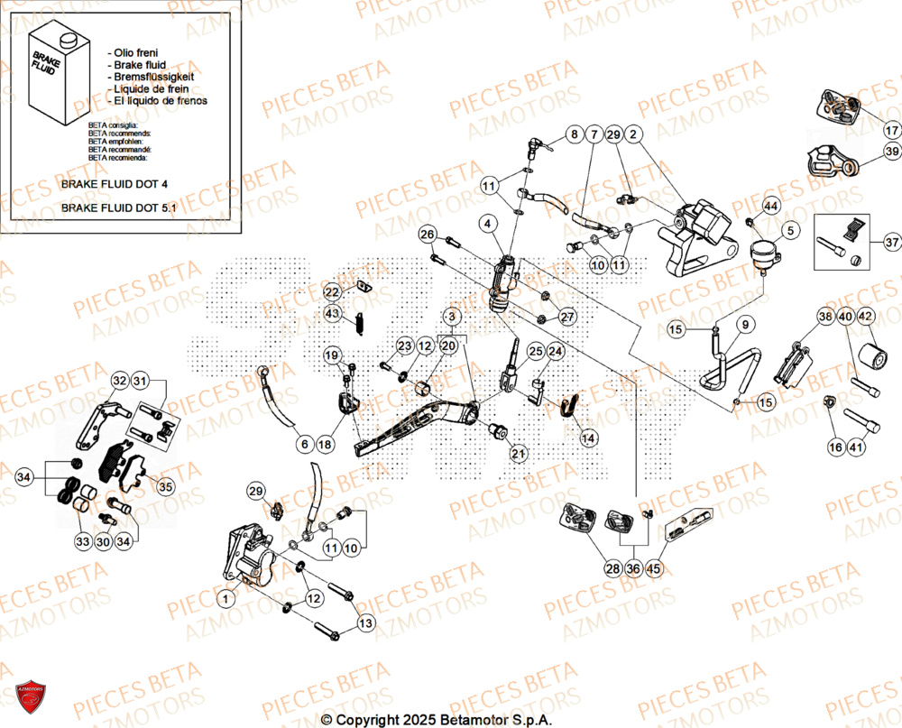Freins BETA Pièces Beta RR 50 SPORT - 2026