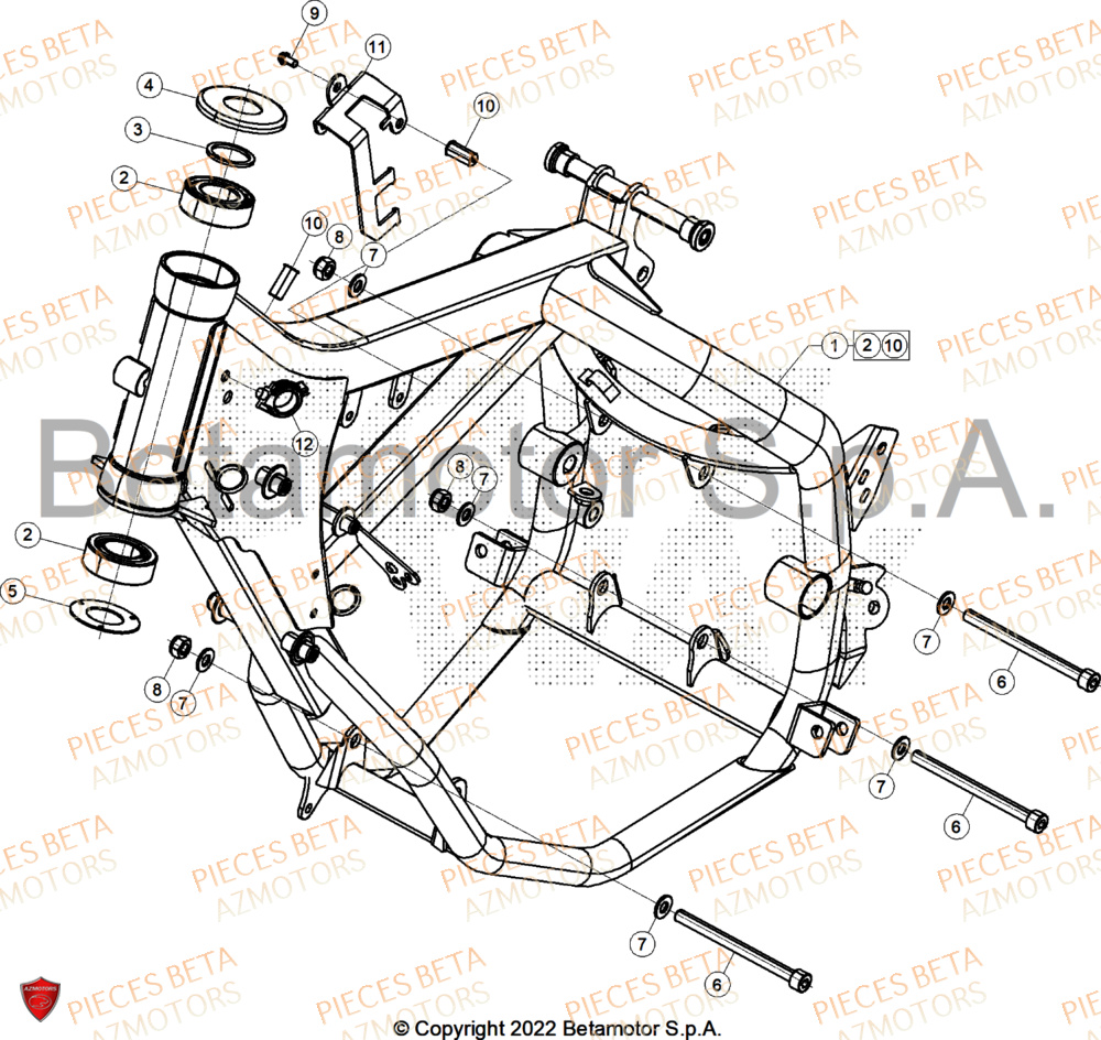 Chassis BETA Pièces Beta RR 50 STANDARD - 2025