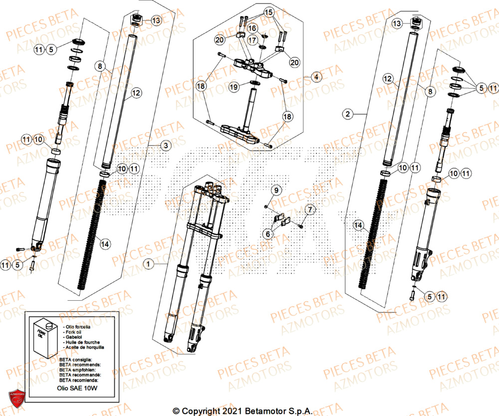 Fourche BETA Pièces Beta RR 50 STANDARD - 2025