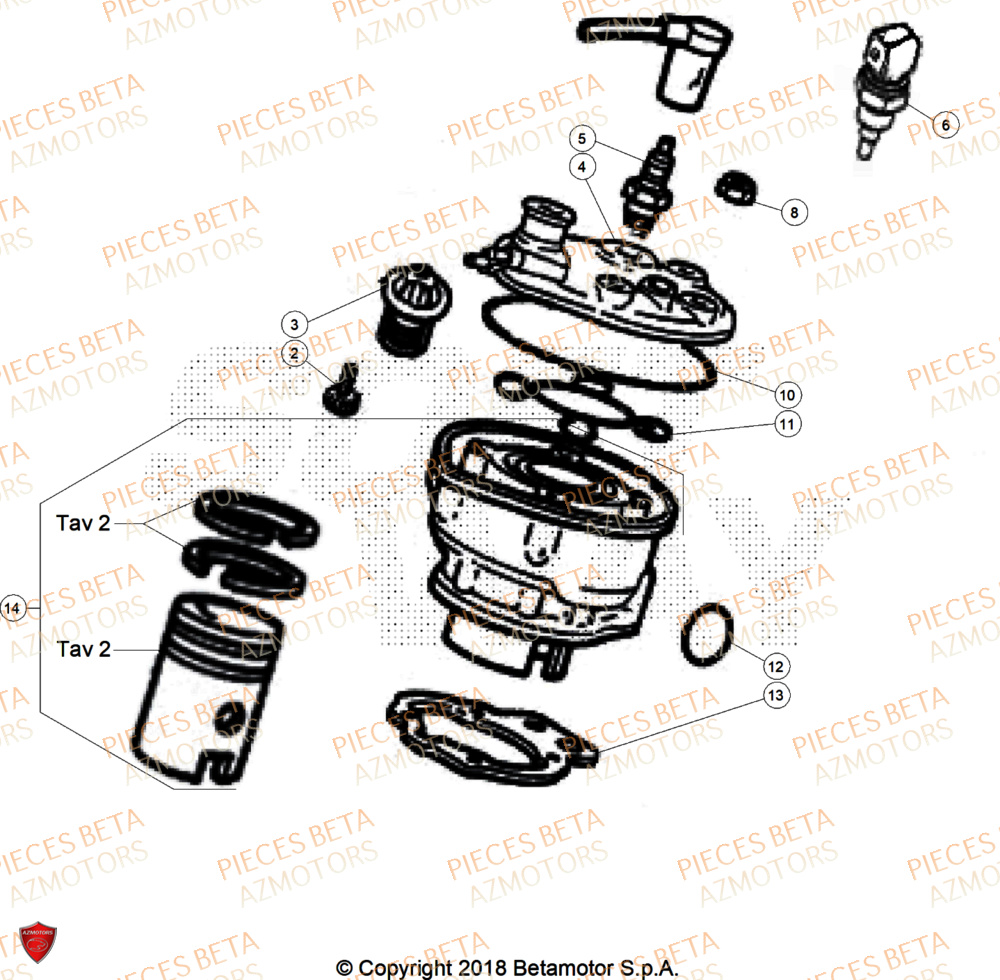 Cylindre BETA Pièces Beta RR 50 STANDARD - 2026