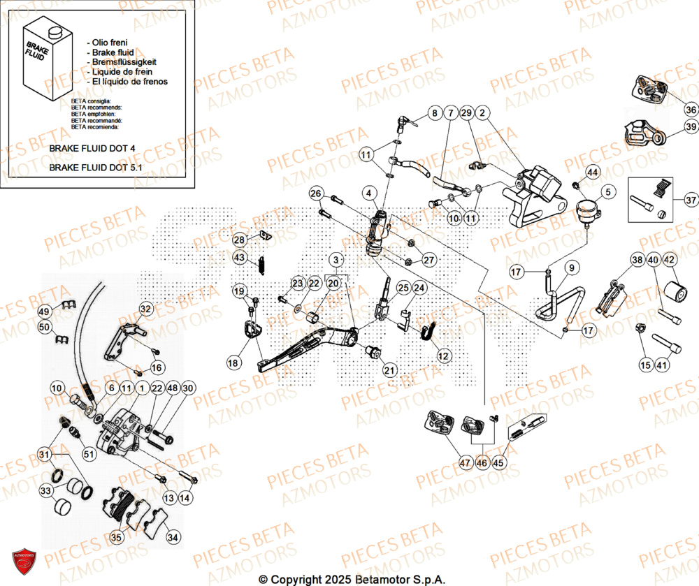 Freins BETA Pièces Beta RR 50 STANDARD - 2026