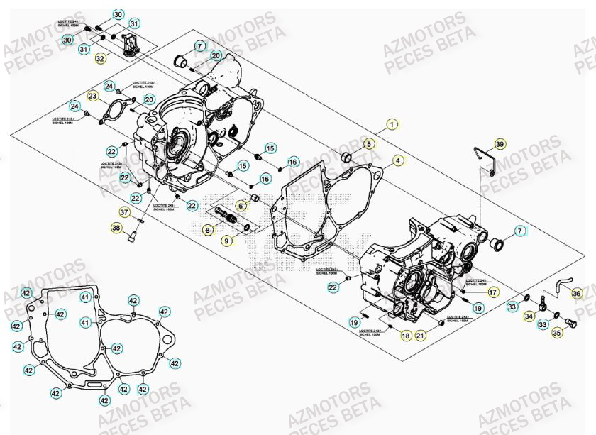 Carter Moteur BETA Pièces BETA RR 400CC FACTORY 4T - [2011]