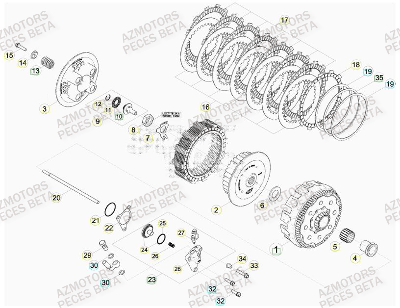 EMBRAYAGE BETA RR FACTORY 400 11