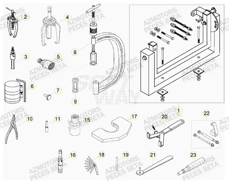 Outils BETA Pièces BETA RR 400CC FACTORY 4T - [2011]