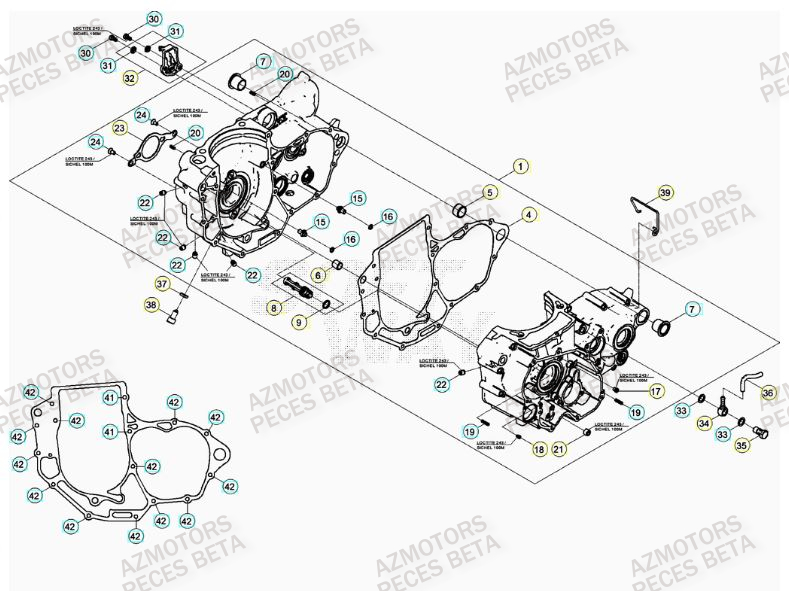 Carter Moteur BETA Pièces BETA RR 450CC FACTORY 4T - [2011]