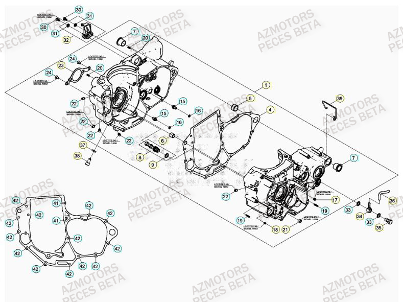 CARTER_MOTEUR BETA Pièces BETA RR 450CC FACTORY 4T - [2011]