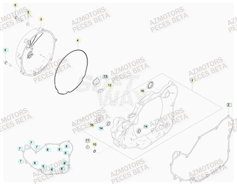 COUVERCLE EMBRAYAGE BETA RR FACTORY 450 11