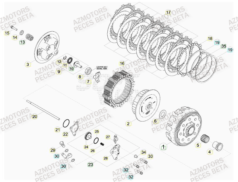 EMBRAYAGE pour RR-FACTORY-450-11