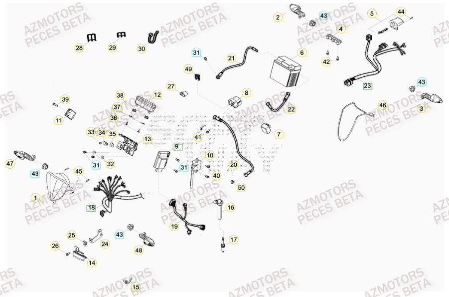 EQUIPEMENT_ELECTRIQUE BETA Pièces BETA RR 450CC FACTORY 4T - [2011]