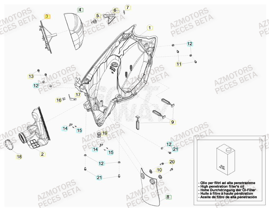 FILTRE A AIR BETA RR FACTORY 450 11