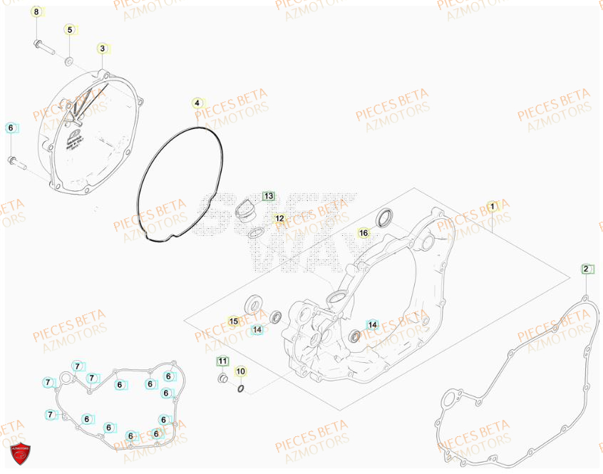 BOUCHON ARBRE COUVERCLE D EMBRAYAGE BETA pour COUVERCLE EMBRAYAGE de RR-FACTORY-520-11